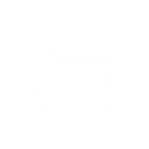 HTML logo in white